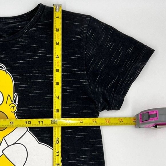 VTG 90s Y2K Homer Simpson Bart Simpson Vinyl Graphic T-Shirt Womens S - Picture 7 of 9